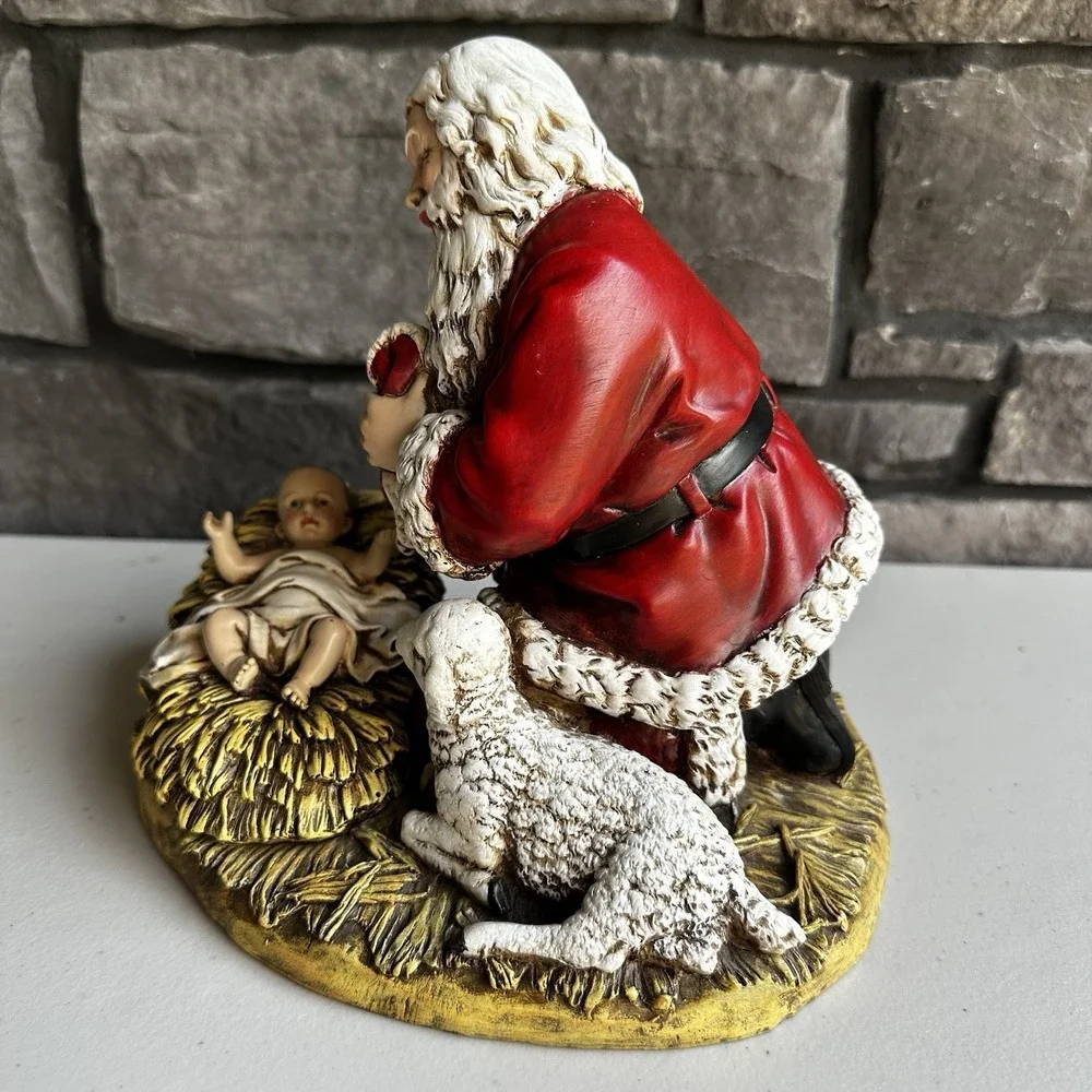 Josephs Studio Kneeling Santa Christmas Figurine 8.75